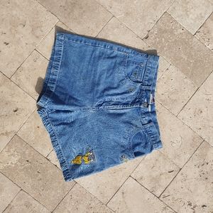 Vintage High Rise Disney Winnie the Pooh Denim Shorts
